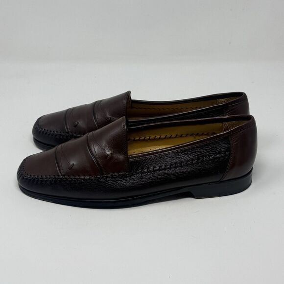 Mezlan Orense 309M Dress Shoes Mens 10 M Brown Deerskin Leather Slip On Loafers main image 6